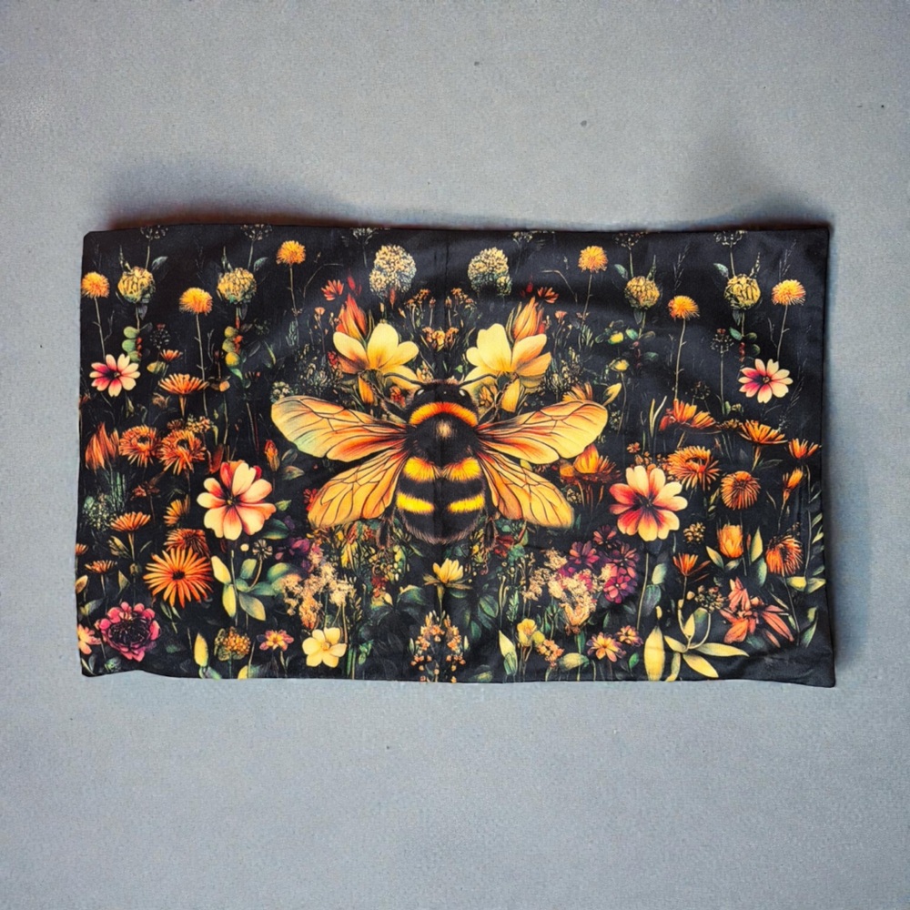 Floral Bee Print Pillow Case